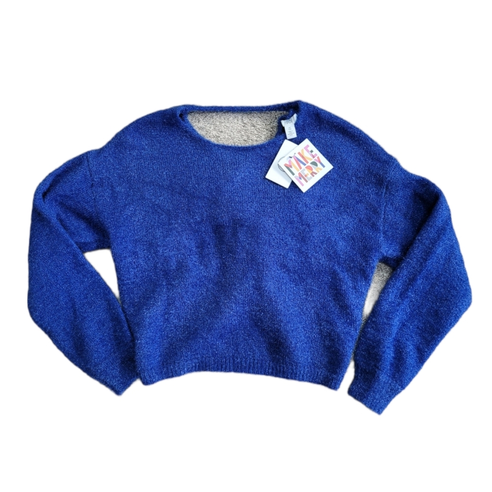 1901 Blue Surf Twist Back Sweater Size XL(14/16) Nordstrom